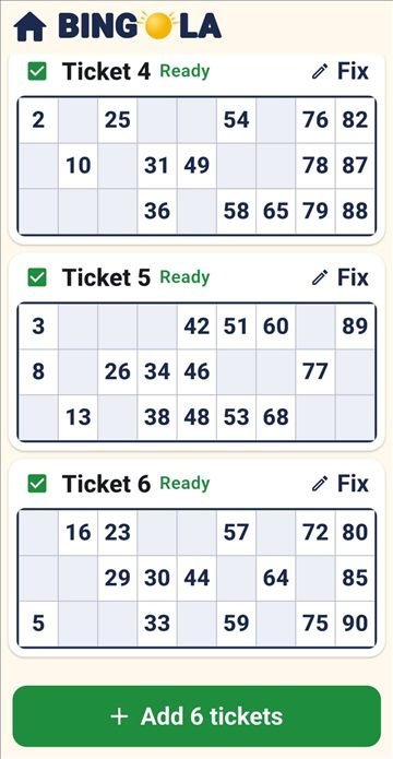 Scanned tickets